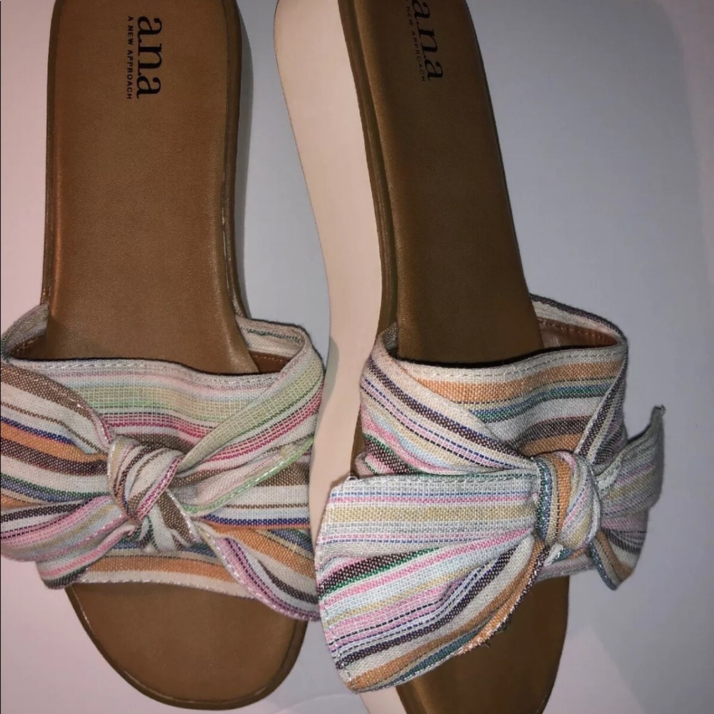 A.N.A Women’s multi-color wedge sandals size 9.5